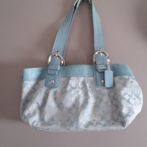 Light Blue Coach Shoulder Bag